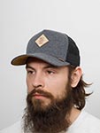 Бейсболка DJINNS арт. HFT Jersey Patch (серый / черный)